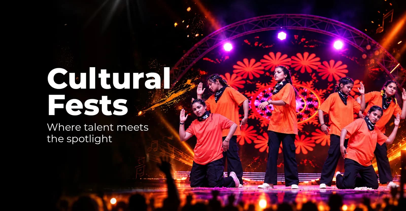 Dance crew performing at a Tulas cultural fest