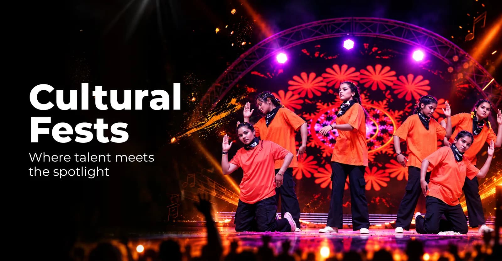 Dance crew performing at a Tulas cultural fest
