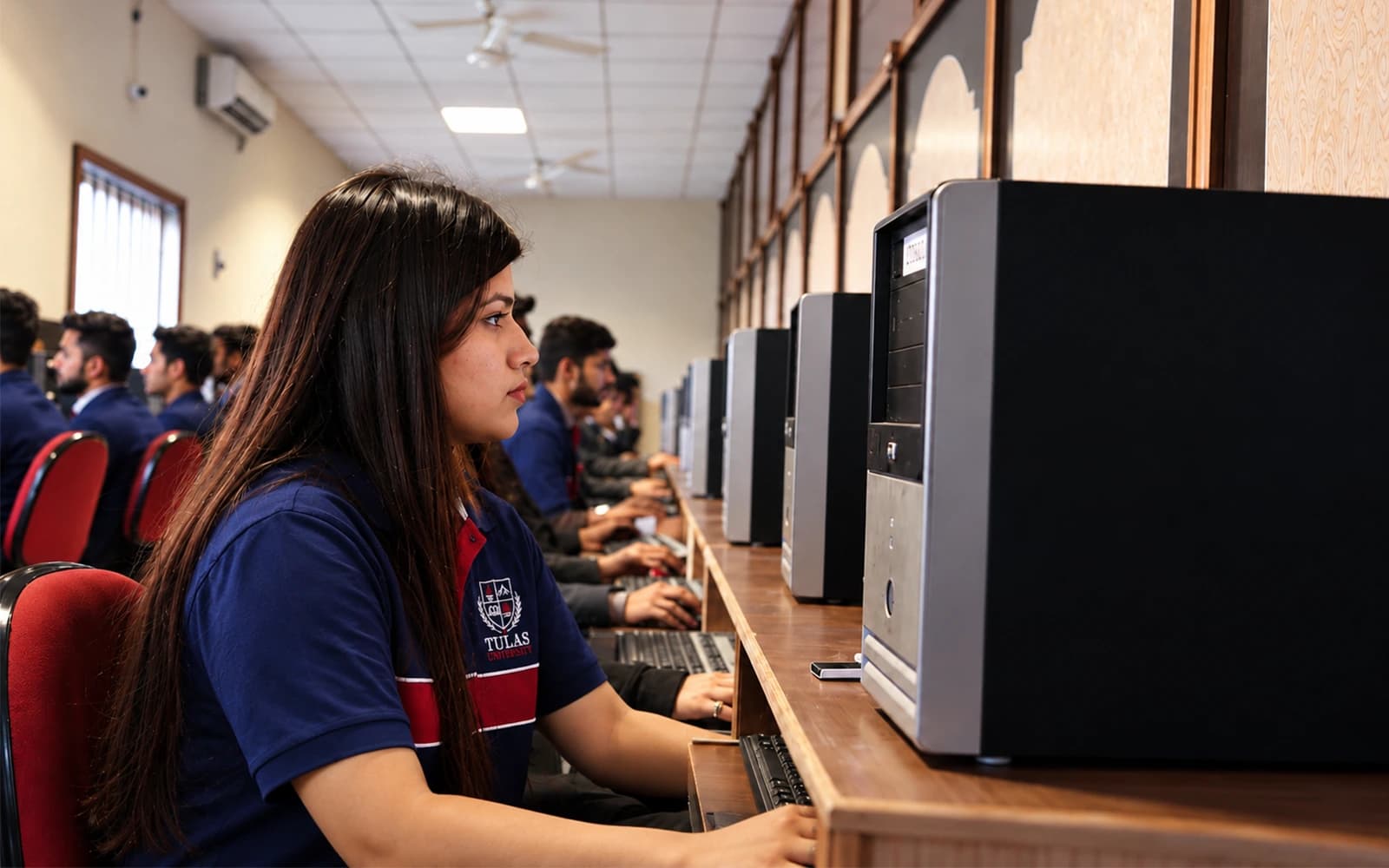 Students at Tulas University's computing labs